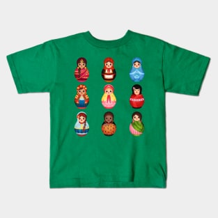 Russian Dolls Collection Kids T-Shirt